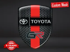 Toyota Stickers Résine Finition Haut de Gamme Étiquettes Chic